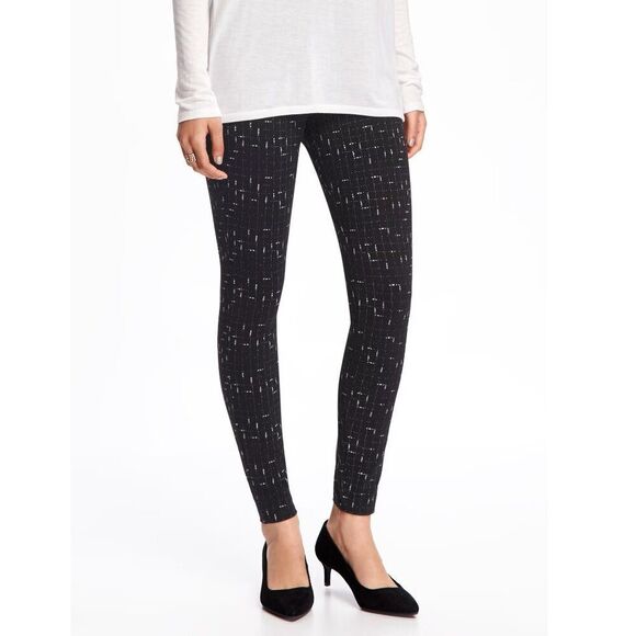 Old Navy Leggings Size Large Black & White - Picture 1 of 9
